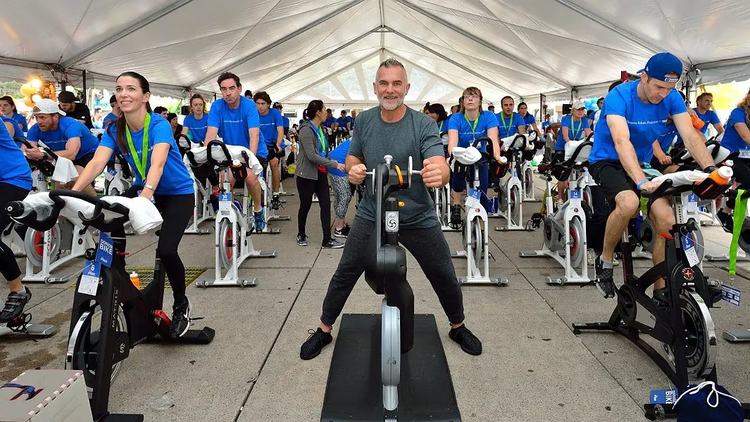 Static cyclists raise record-breaking total for those with disabling injuries