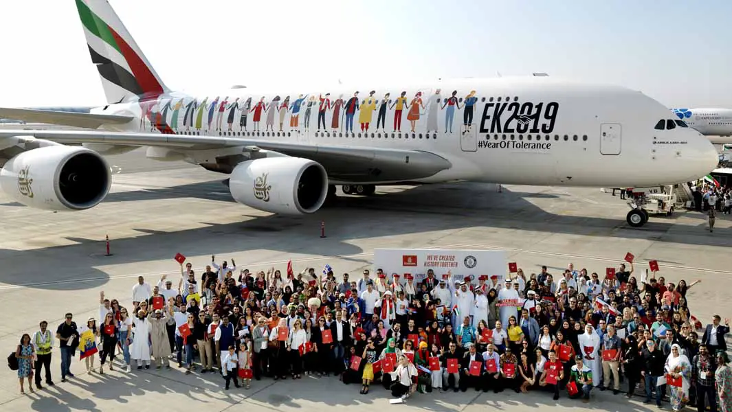 Emirates Airline celebrates UAE National Day with the most nationalities on an aircraft 