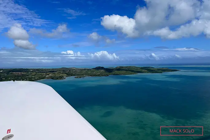 The sight above Mauritius