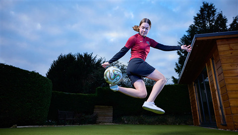 Football freestyle jumping