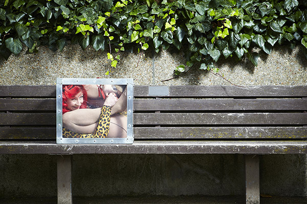 Record holder in a box and smiling