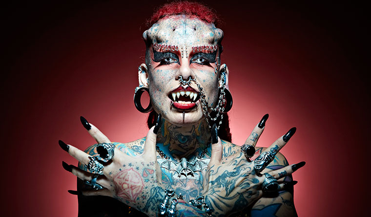 maria jose cristerna with her piercings and body modifications