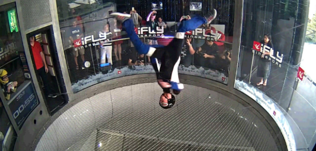 Most head spins in a wind tunnel in one minute Header