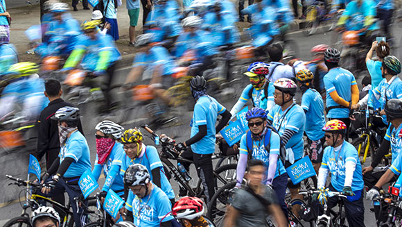 Thailand bicycle parade