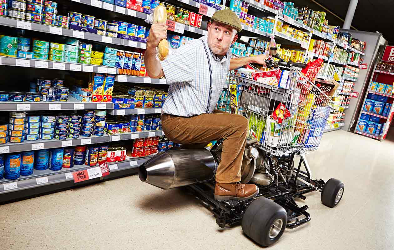 Fastest motorised shopping trolley header