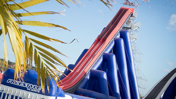 Tallest inflatable slide header