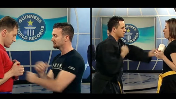 Most full contact punch strikes in one minute header