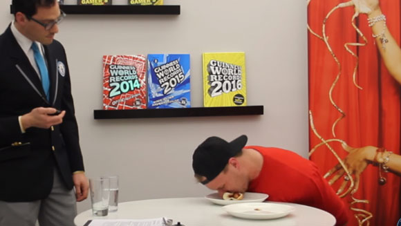 Fastest time to eat a hot dog no hands Furious Pete header