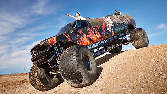 Longest monster truck Sin City Hustler header