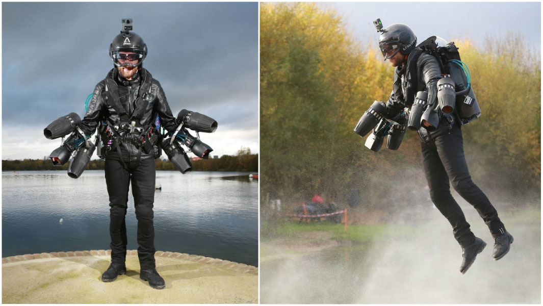 Fastest speed in a body-controlled jet engine power suit header