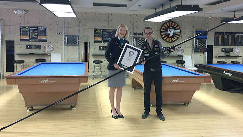 Longest pool cue header