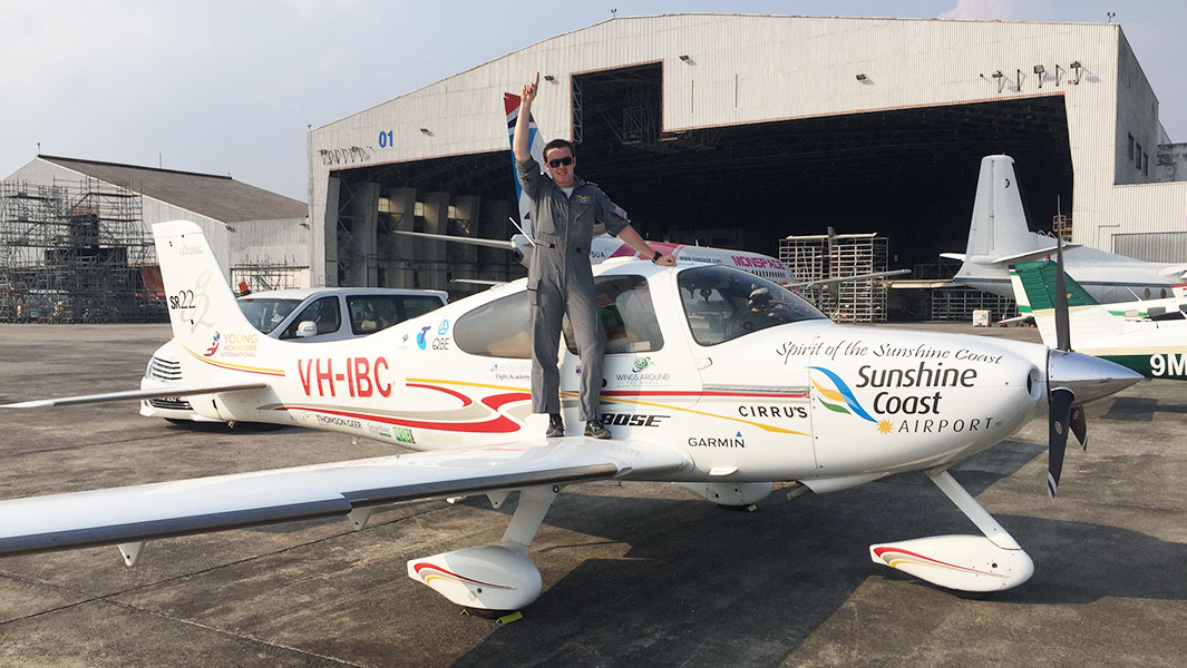 Youngest person to circumnavigate by aircraft solo