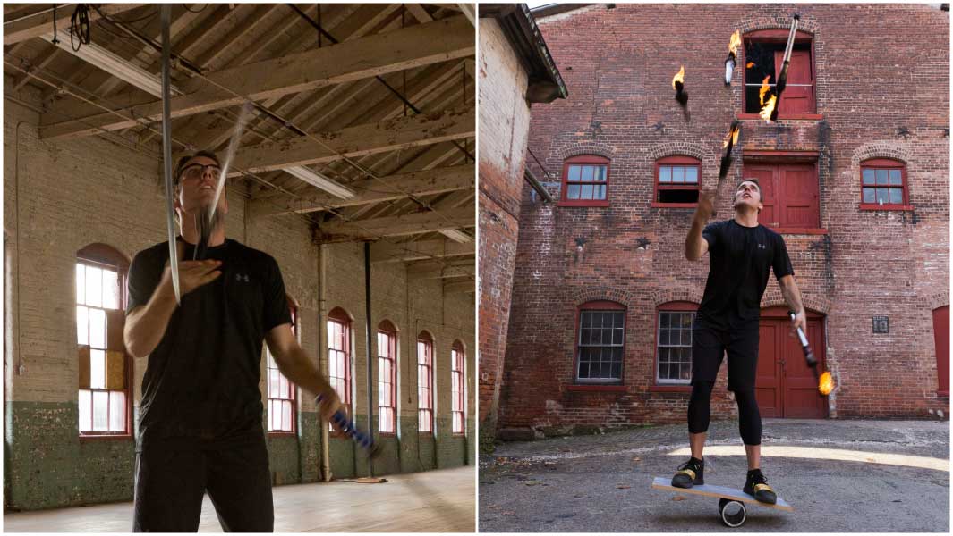 Josh Horton juggling attempts