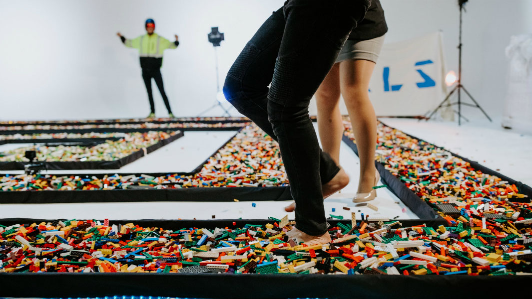 Farthest distance walking barefoot on Lego® bricks 9
