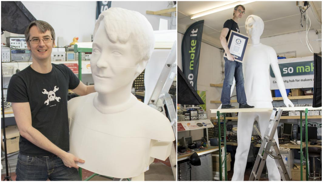 Tallest 3D printed sculpture of a human