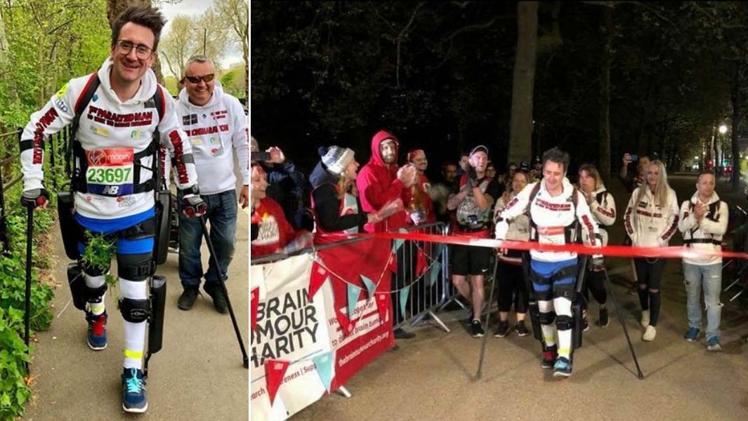 Simon Kindleysides marathon and finish