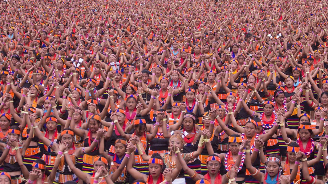 Largest traditional konyak dance