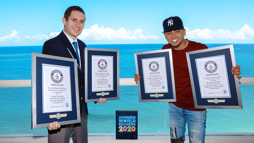 Most weeks at No. 1 on Billboards Top Latin Albums chart male