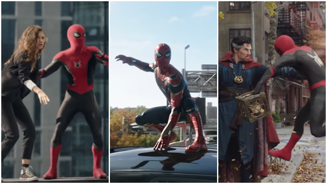 split image spiderman doctor strange zendaya