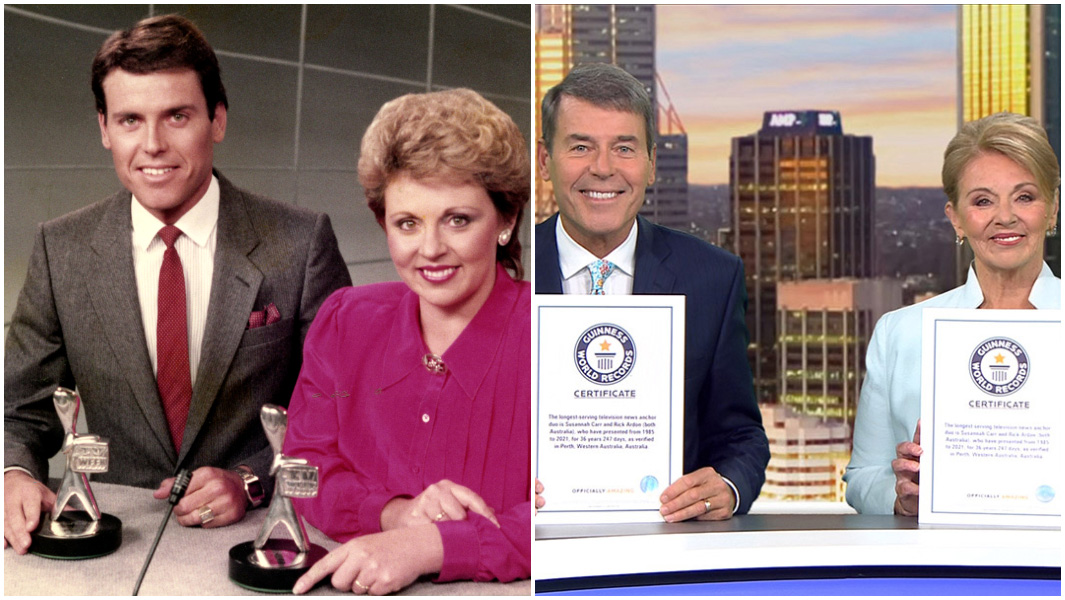 Rick and Sue holding certificates