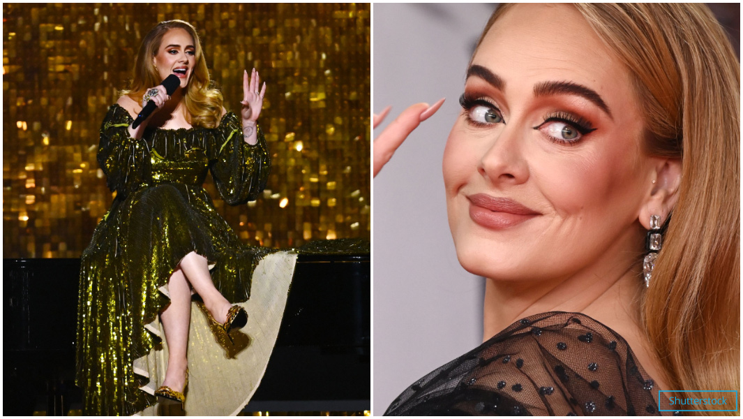Adele singing and waving from shutterstock header