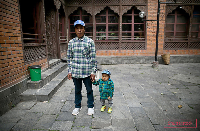 Shortest teen with his brother