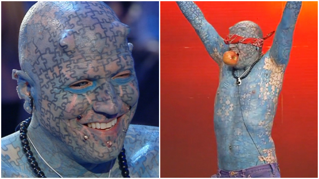 split image of the enigma most puzzle piece tattoos