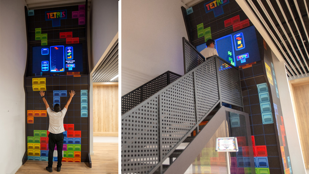 MadLab showing size of arcade machine and playing