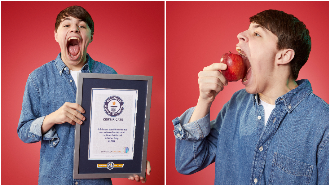 split-image-of-isaac-johnson-with-gwr-certificate-and-isaac-johnson-fitting-an-entire-apple-in-his-mouth.jpg