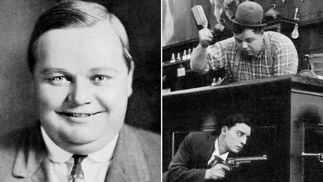 split image of Fatty Arbuckle
