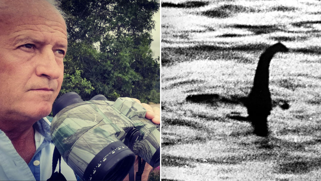 steve feltham split image with loch ness monster
