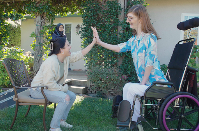 Rumeysa talking to Samantha Ramsdell