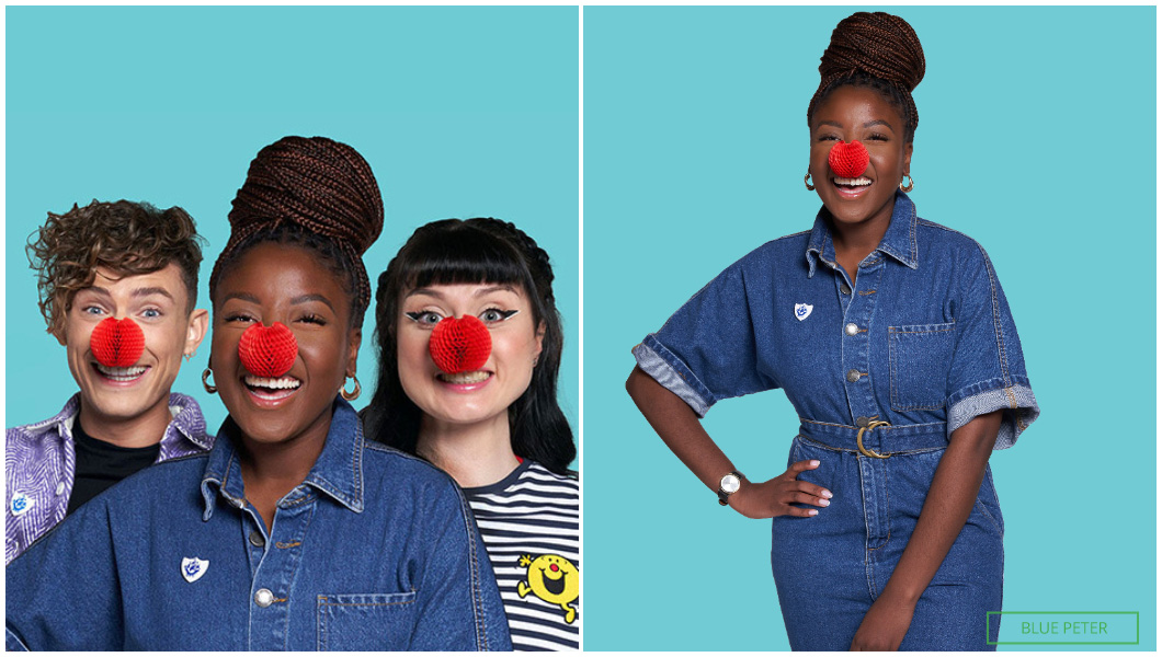Blue Peter split image red nose day
