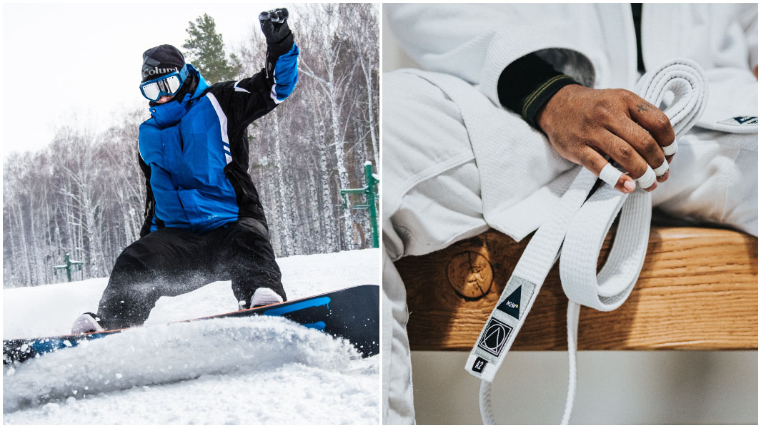 split-image-of-snowboarding-and-karate-746809