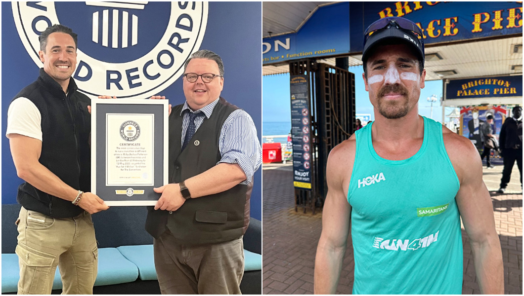 Josh with cert and running