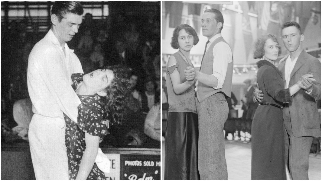 split image of Marathon dancers