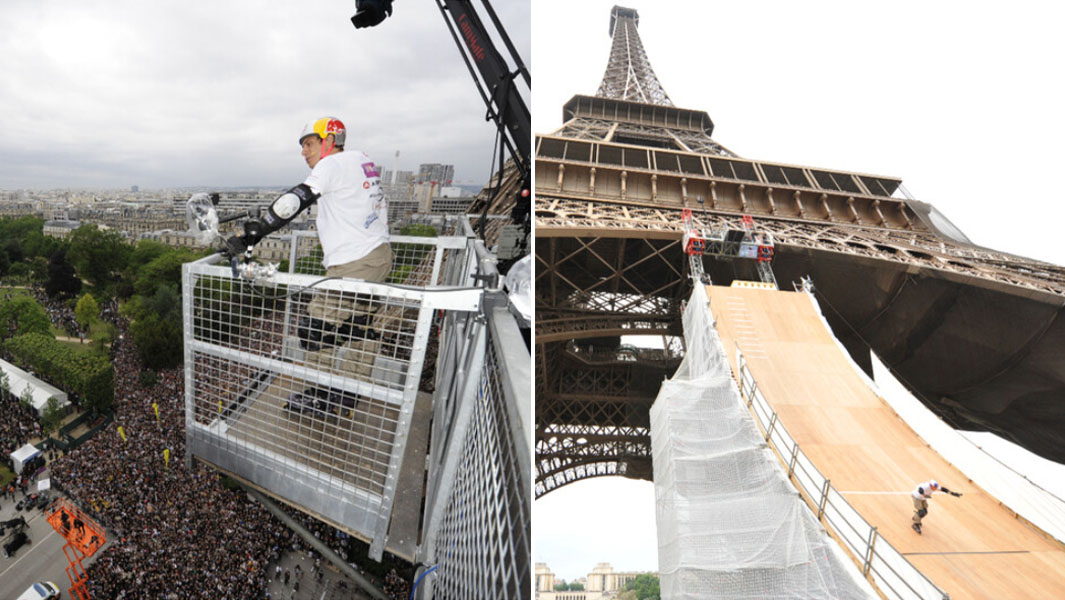 taig eiffel tower drop split image