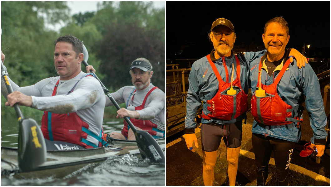 Steve and Tom rowing