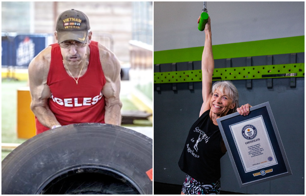 dave-kozak-flipping-a-tire-and-virginia-maccoll-holding-her-gwr-certificate.jpg