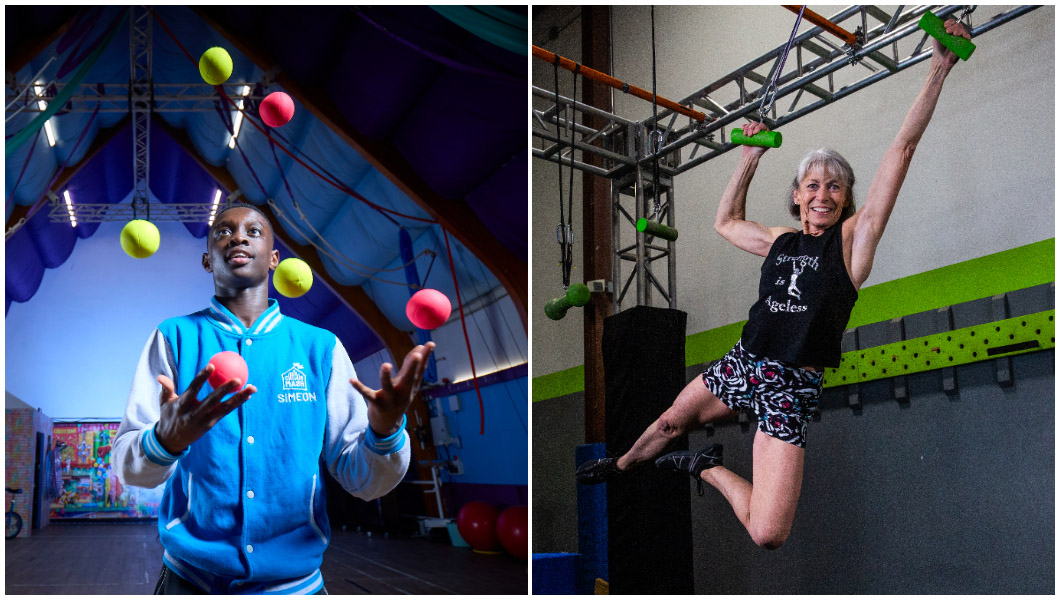 juggling and ninja warrior