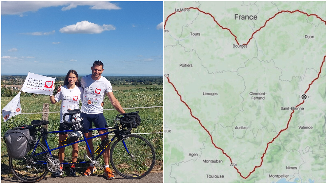 largest gps drawing by bicycle