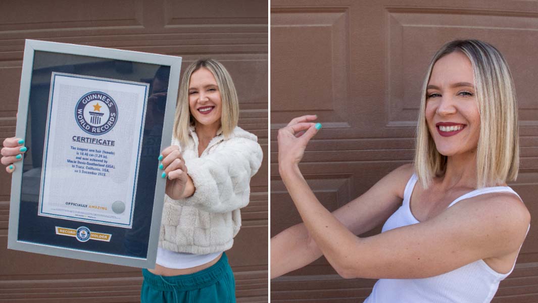 split-image-of-macie-davis-southerland-holding-gwr-certificate-and-stretching-out-longest-arm-hair.jpg
