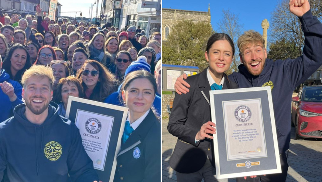 Sam with Joanne and cert