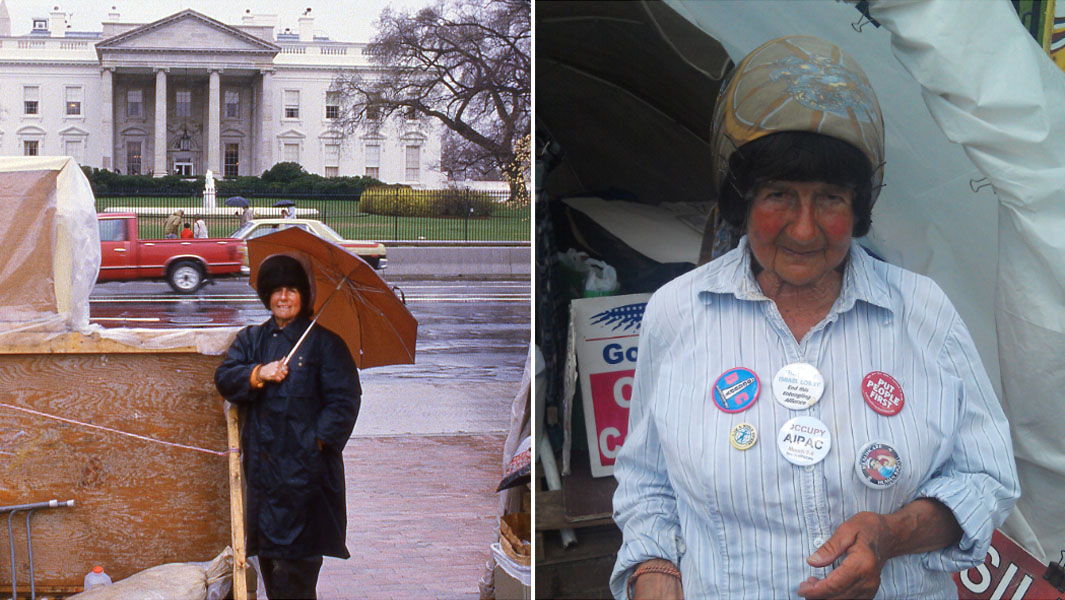 split image of Connie Picciotto