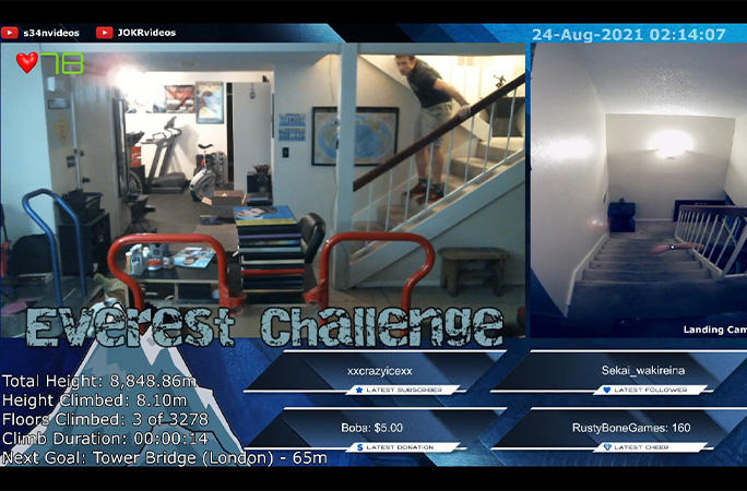 A still from Sean's livestream