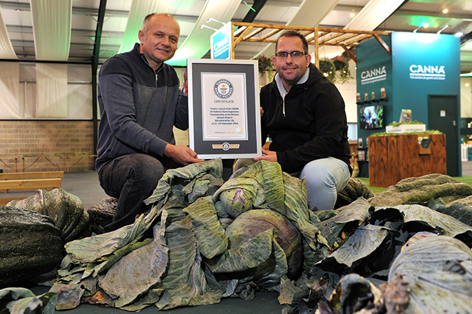 heaviest red cabbage, grown by Chris Evans