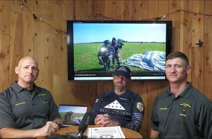 Alex, Jim and Tylor talking to the camera