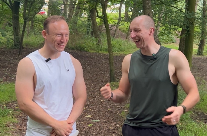 John, left, and James