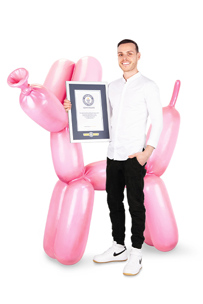 Chef Amaury with his balloon dog