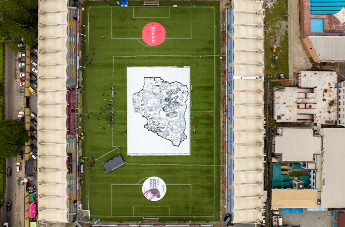 The drawing from above